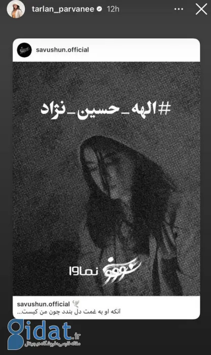 واکنش ترلان پروانه به قتل تلخ الهه حسین نژاد