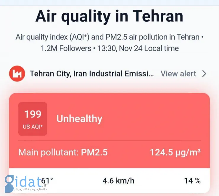 هوای تهران در روز تعطیل هم قرمز شد!