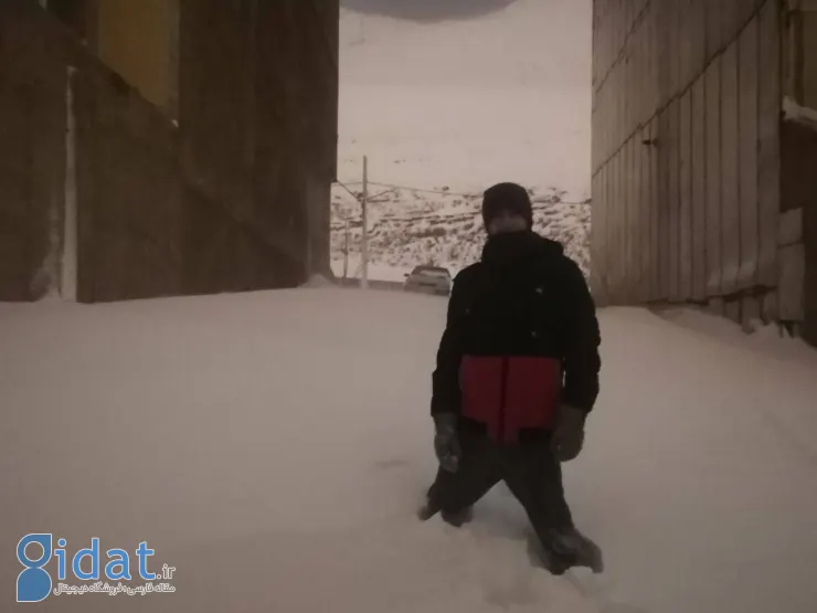 ارتفاع حیرت انگیز برف در شهر باغمیشه تبریز