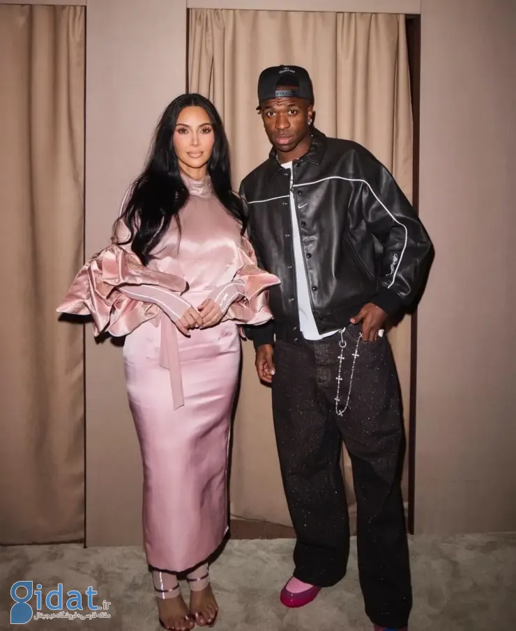 تصویری از ملاقات وینیسیوس و کیم کارداشیان در پاریس!