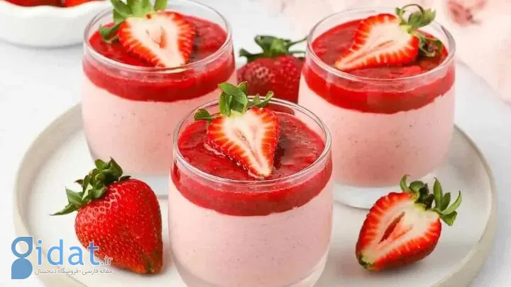 طرز تهیه یک دسر عربی خوشمزه با توت فرنگی