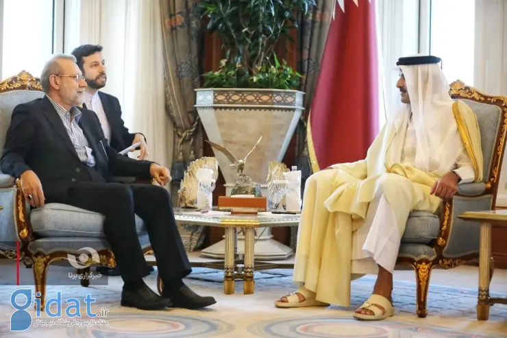 دیدار و گفتگوی لاریجانی با امیر قطر