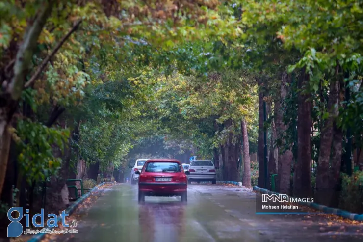 عکس های دوست داشتنی از باران پاییزی در اصفهان