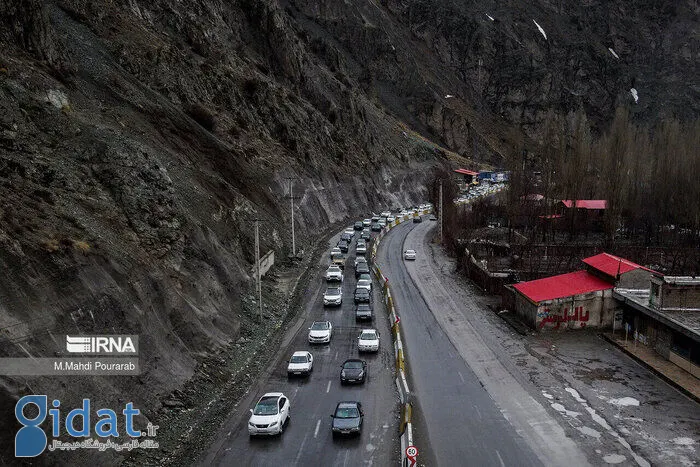 پرترددترین جاده شمالی مسدود شد