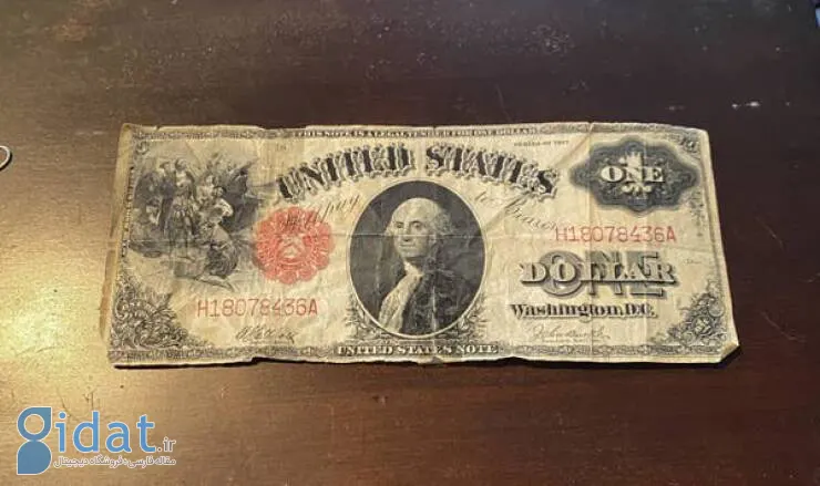 شکل متفاوت اسکناس یک دلاری در سال 1917