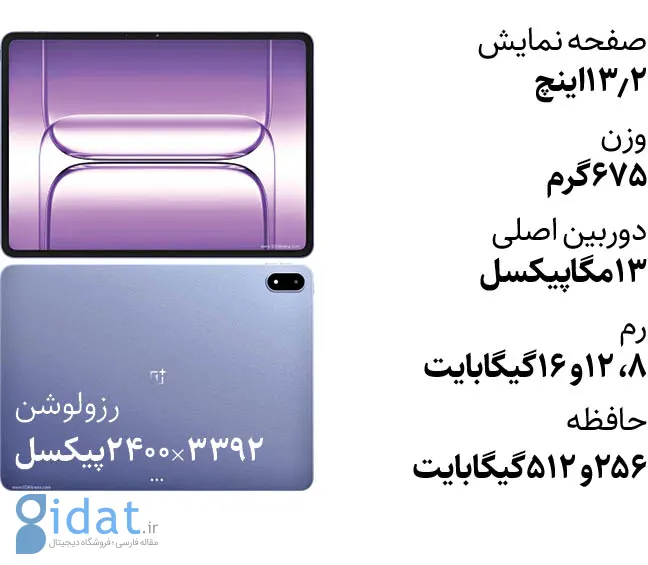 جدیدترین تبلت وان پلاس معرفی شد