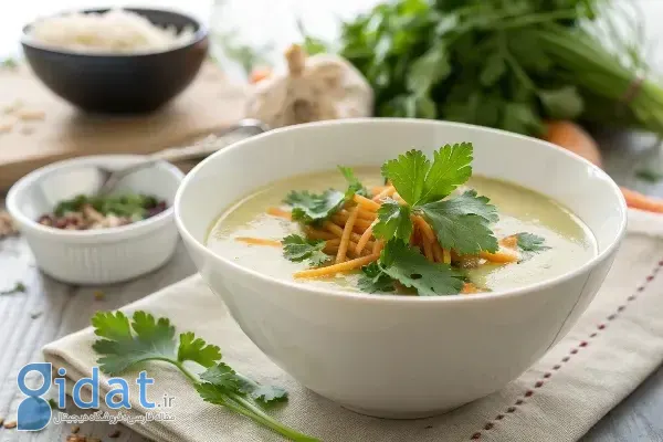 سوپ ماست و گشنیز، یک دستور غذای خوشمزه برای کاهش وزن