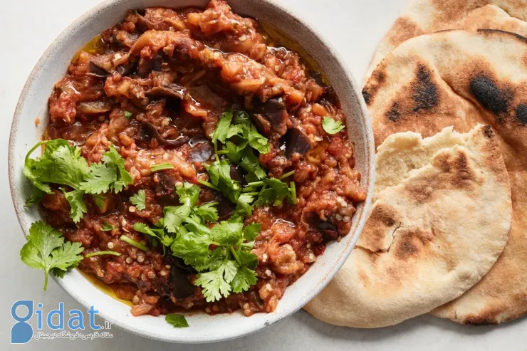 طرز تهیه یک غذای مراکشی خوشمزه با بادمجان