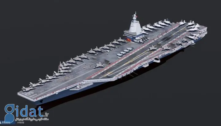 اولین ناو هواپیمابر هسته‌ای چین رونمایی شد