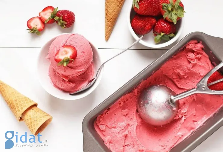 طرز تهیه بستنی میوه ای در خانه با روشی آسان