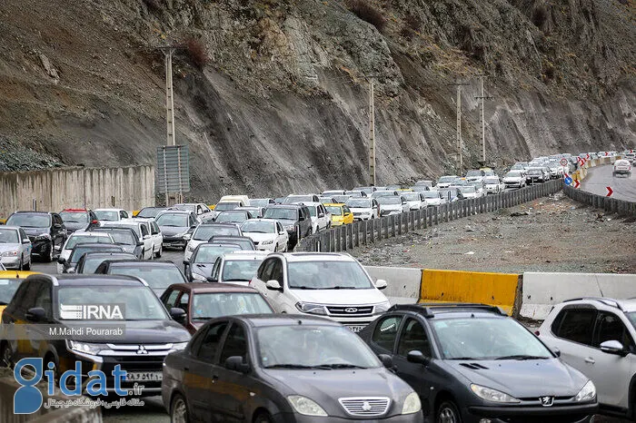 ترافیک در جاده چالوس و هراز سنگین بود