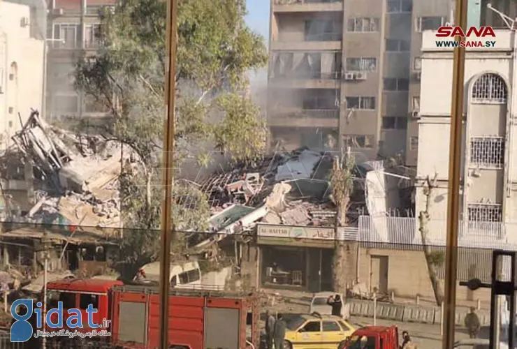 تصویر خبرگزاری سوریه از میزان تخریب ساختمان سفارت ایران