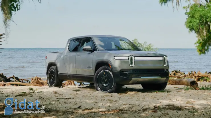 least-reliable-car-brands-2025-5-a-gray-2025-rivian-r1t-parjed-on-a-beach