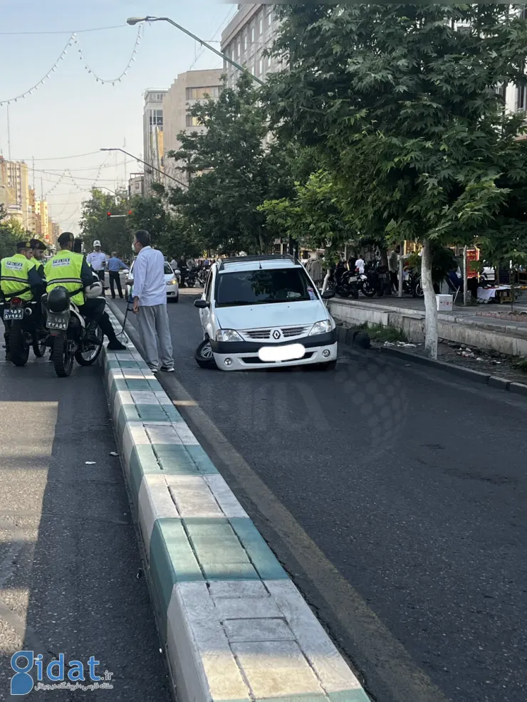 راننده ای که خیابان ولیعصر تهران را به هم ریخت!