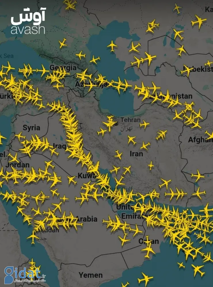 عکسی قابل توجه از وضعیت فعلی آسمان ایران