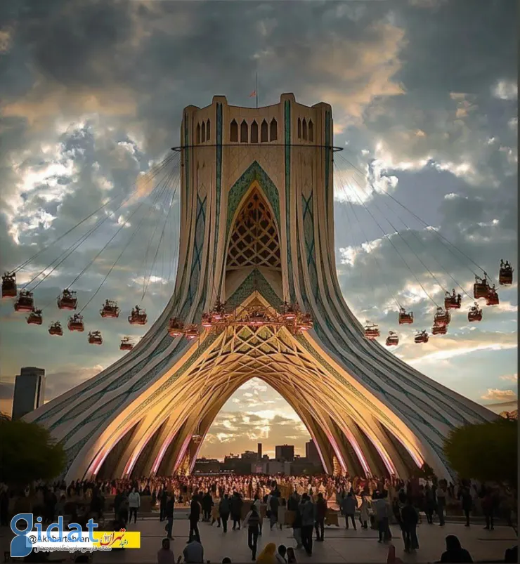  برج آزادی در تهران شهربازی شد!