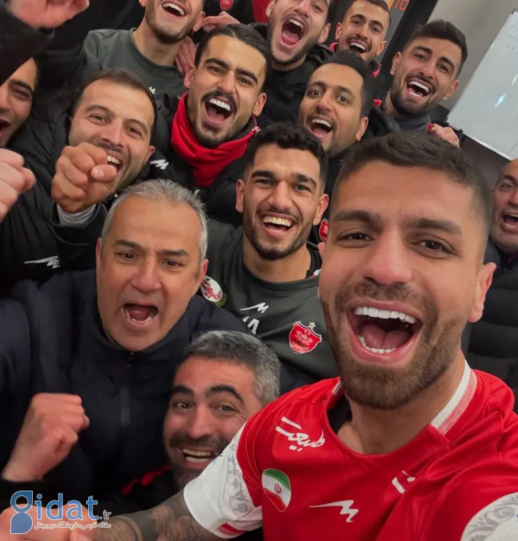 اولین فریم از رختکن پرسپولیس پس از پیروزی در دربی