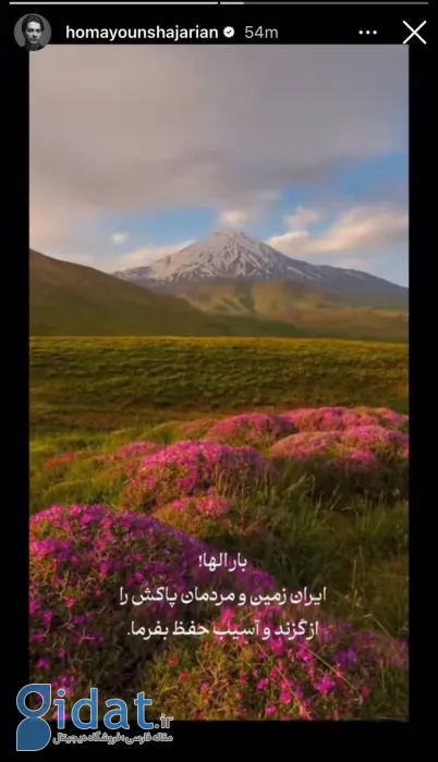 واکنش همایون شجریان به حمله اسرائیل