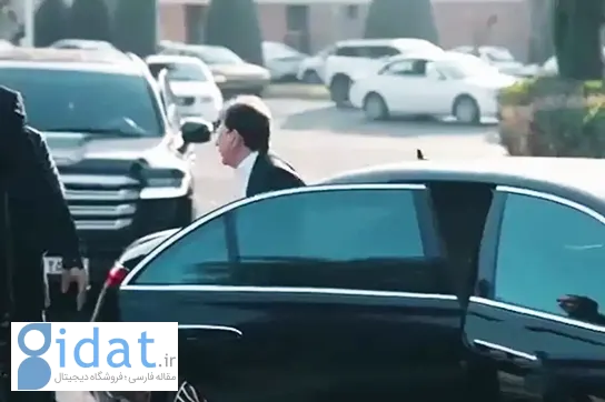 بابک زنجانی سوار بر یک میباخ و اسکورت یک لندکروز در افتتاحیه