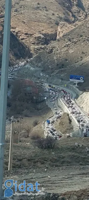 این عکس موج بازگشت مسافران نوروزی را نشان می دهد
