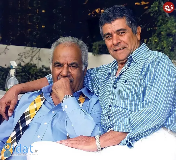 تصویری سرشار از ابهت مردانه!؛ عکسی صمیمی از بهروز وثوقی و ناصر ملک مطیعی