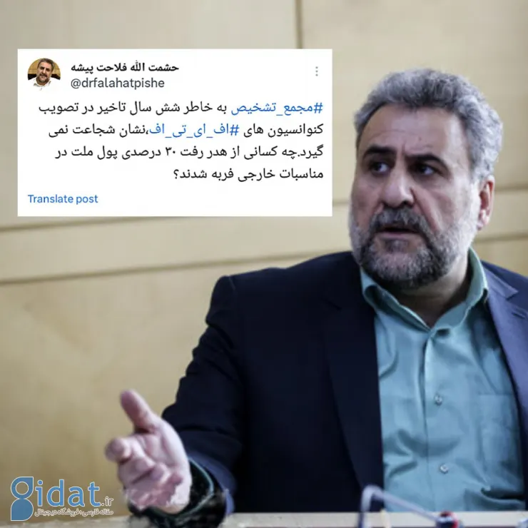 کنایه سنگین فلاحت پیشه به تاخیر ۶ ساله در تصویب FATF