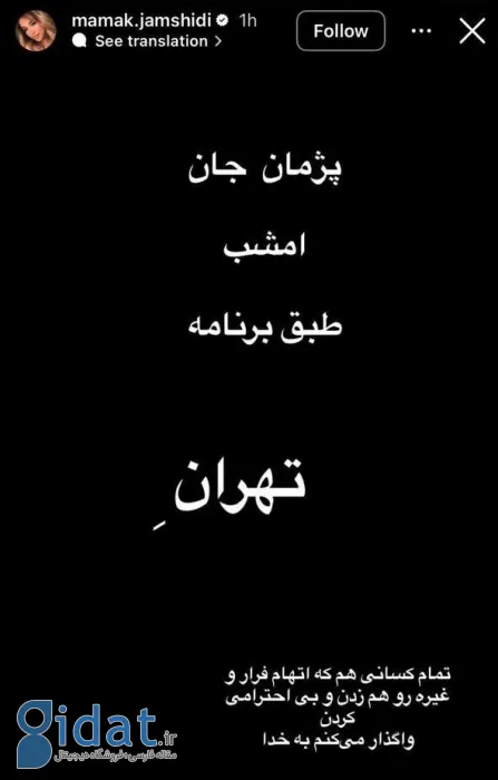 پژمان جمشیدی به ایران بازگشت