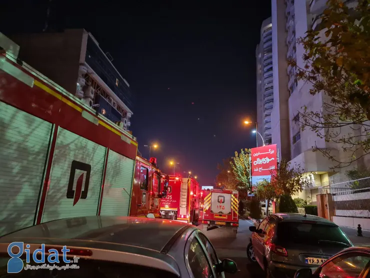 آتش سوزی مهیبی در خیابان میرداماد رخ داد