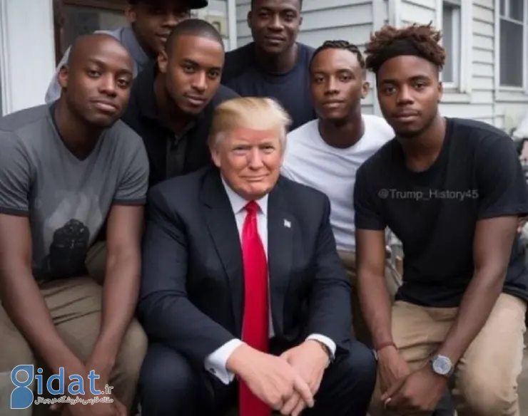 تصویری متفاوت از ترامپ در جمع دوستان سیاه پوستش