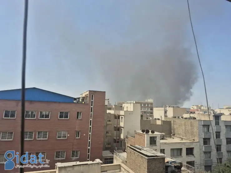 آتش سوزی مهیبی در حوالی پل روشندلان تهران رخ داد