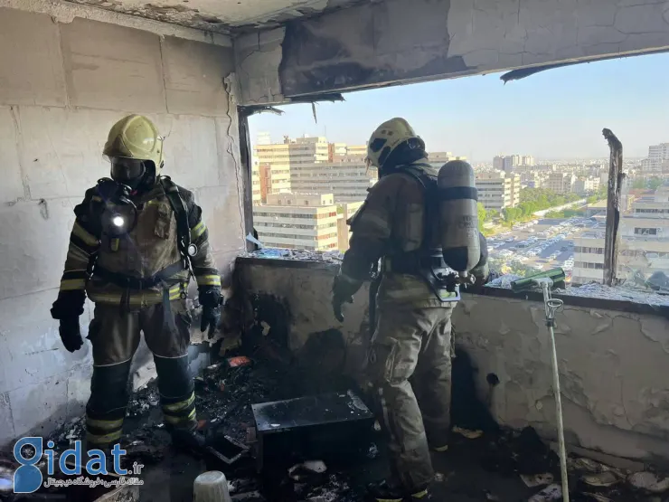 نجات ۴۰ نفر از آتش‌سوزی در اکباتان تهران