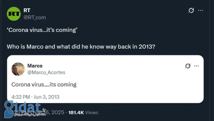 توییتی از سال ۲۰۱۳ که کرونا را پیش‌بینی کرده بود!