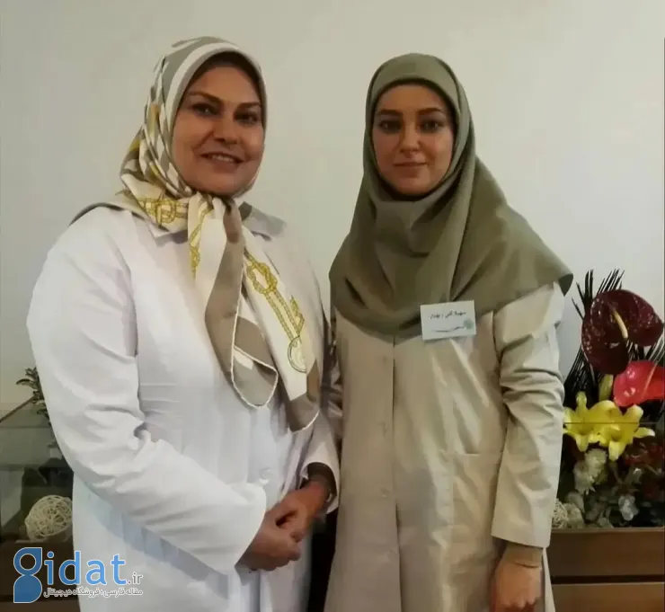 قابی مشترک از «ریحانه و سهیلا» در پشت صحنه فیلم آنام