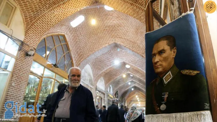 پرتره ابریشمی آتاتورک در تبریز سوژه شد