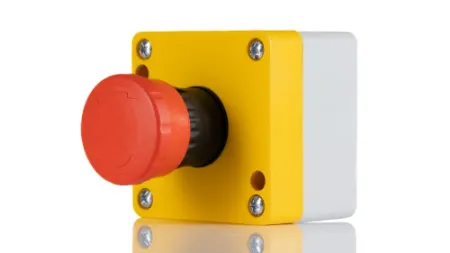 دکمه توقف اضطراری, دکمه فشاری قرمز صنعتی