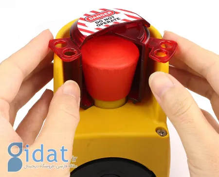 دکمه توقف اضطراری, دکمه فشاری قرمز صنعتی