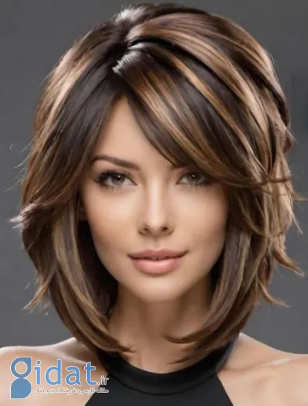 مدل موی لایه‌لایه بدون چتری