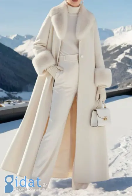 مدل پالتو به رنگ سفید