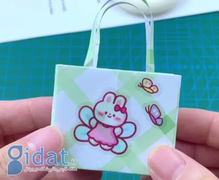 آموزش گام به گام ساخت کیف‌های کاغذی اوریگامی کوچک برای بچه‌ها