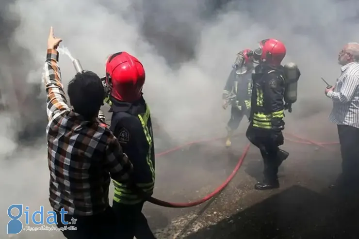 اولین تصاویر از آتش‌سوزی گسترده در آبادان