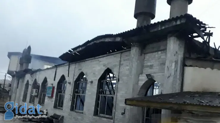 خسارت قابل توجه در آتش سوزی مسجد صاحب الزمان (عج) زیباکنار