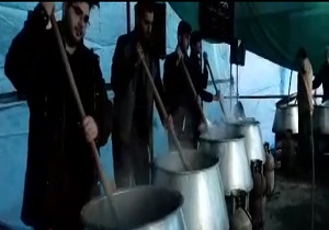 پخت حلیم نذری در آستان مقدس امامزاده قاسم (ع) فیلم