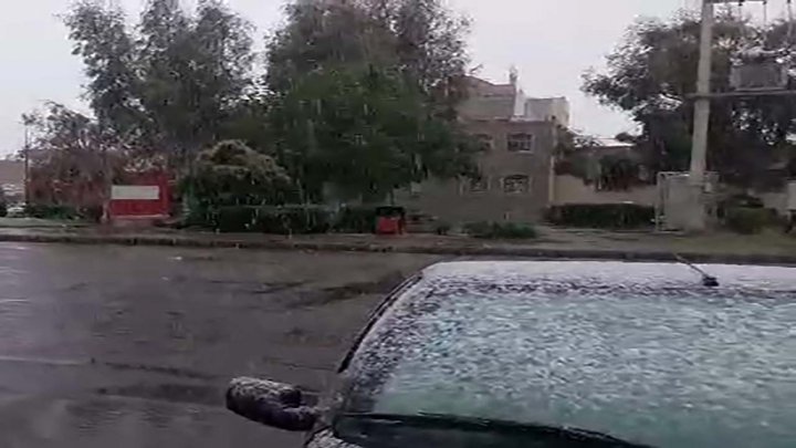 بارش برف در ساوه فیلم
