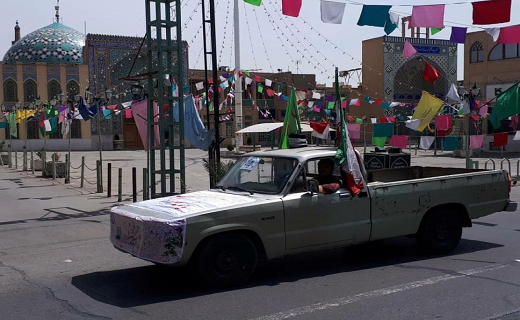 حرکت کاروان نسیم انتظار در محلات استان یزد به روایت تصویر