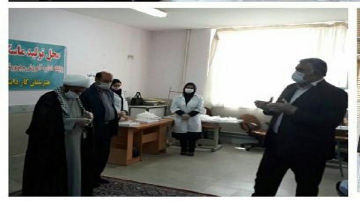 توزیع روزانه ۴۵۰ ماسک بین دانش آموزان نیازمند رشتخوار