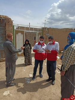 کمک های بشردوستانه هلال احمر در روستاهای قروه تصاویر