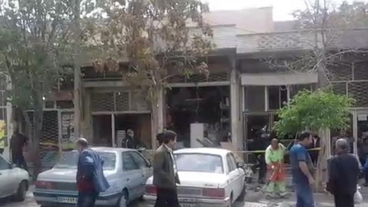 انفجار کپسول گاز مایع در مغازه تعمیر یخچال فیلم