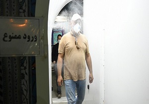 درب مسجد مقدس جمکران به تونل ضدعفونی مجهز شد