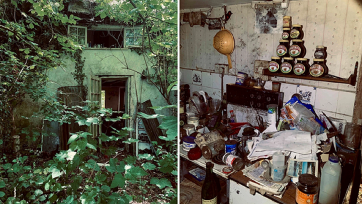 پیدا شدن خانه عجیب مخروبه در منطقه جنگلی