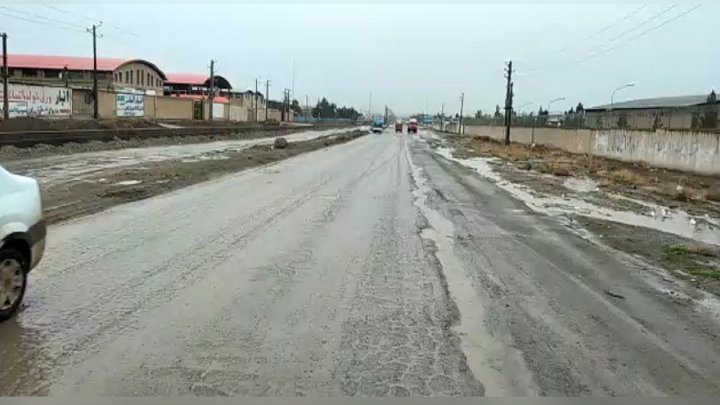 نگاهی به وضع نامناسب جاده در شهرک صنعتی شورآباد فیلم